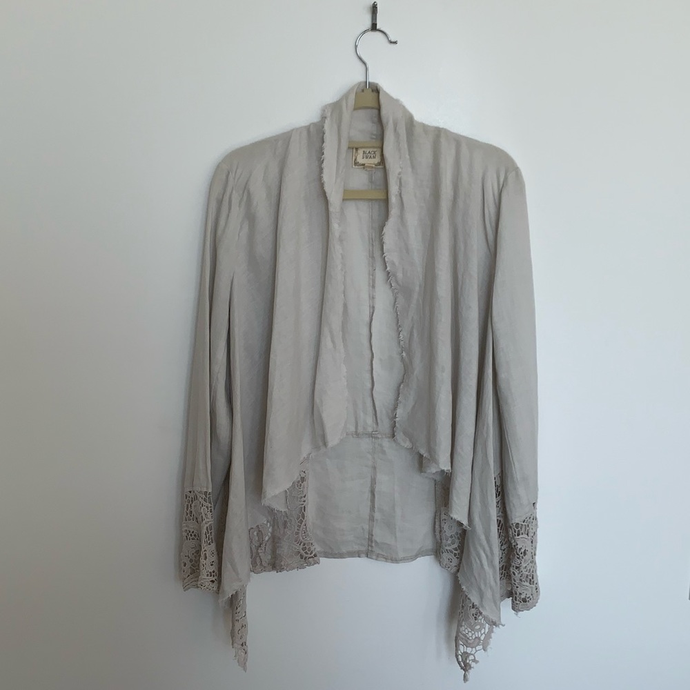 Black Swan Aysel Pale White Lace Jacket Size S - Picture 4 of 8